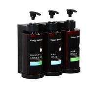 Boîtes Murales Pour Shampoing Et Gel Douche,Pour Hôtel,Sans Perforation,Pour Désinfectant Pour Les Mains,Manuel - Type Tan Three Head #E