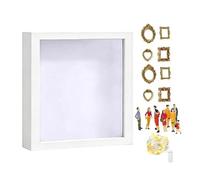 Boîtes Ombres de Présentation et Vitrines - Boîte à Souvenirs Familiaux Vitrine de Musée en Silhouette,Cadre à Encadrement Profond - pour Emménagement Mariage Diplôme Retraite Voyage