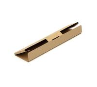 Boîtes pliantes KK Verpackungen 530 x 120 x 10 mm marron simple paroi (dimensions extérieures 536 x 126 x 14 mm) | 25 pièces, cartons d'expédition pour l'expédition de plaques d'immatriculation