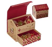 Boîtes Pour Les Cadeaux De Noël - Conteneur De Biscuits Cadeaux Pour Fêtes 3D - Boîtes De Friandises En Forme De Maison De Noël | Pour Les Gourmandises Des Vacances, De L'École D'Hiver Et De La Salle