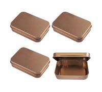 Boîtes Rectangulaires En Fer 4 Pièces, Boîte De Rangement Pour Petites Pièces, Boîte De Rangement Portable, Boîte De Rangement Multifonctionnelle, Mini Boîte De Rangement