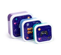 Puckator – Boîtes à déjeuner Assortiment 3 tailles Plastique Enfant Game Over Design rétro Assortie