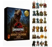 Boîtes surprises, décorations de sapin de Noël, pendentifs en acrylique - Jurassic Park, 2D, lot de 24 pièces
