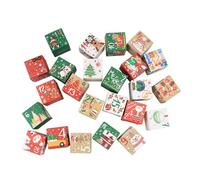 Boîtes vides comme calendrier de compte à rebours de Noël, décoration pour la fête de l'Avent - Boîtes de compte à rebours rechargeables de 24 jours pour l'avent - Pour biscuits, chocolats, bonbons