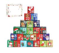 Boîtes vides de Noël - Décoration festive pour l'affichage des vacances | Matériau en papier avec compte à rebours emballage cadeau, compte à rebours créatif, amusant, pour bonbons, chocolat, bijoux