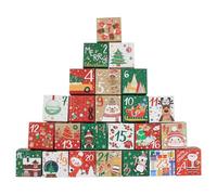 Boîtes vierges pour calendrier de compte à rebours de Noël | Décoration de l'Avent du w nd d'hiver | 24 boîtes vides de calendrier de l'Avent à remplir - pour gâteau, chocolat, bonbons, friandises