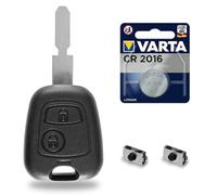 Boitier 2 Boutons Plip Coque pour Télécommande Clef Peugeot 406 306 806 607 SW HD Coupé Break ✚ Pile CR2016 - Kit iRace Keys®