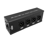 Boîtier 4 canaux sur Ethernet Accessoires réseau en d'aluminium à | 4 canaux vers RJ45 Connecteur pour scène audio guitare moniteur projecteur ordinateur portable tablette téléphone salle de