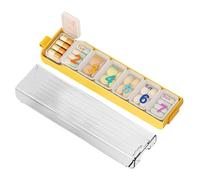 Boîtier à Comprimés | Organisateur Hebdomadaire 7 Jours | Boîte De Rangement Portable Pour Compléments Alimentaires Et Médicments En Déplacement Vacances Voyage