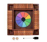 Boîtier à dés en bois classique - Carte multijoueur interactive | Jeu de développement de compétences attrayant, jeu de groupe portable, ensemble de stratégies en bois robuste et portable. pour et
