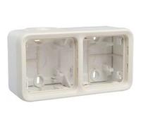 Legrand 069690 Boîtier Étanche à Embouts 2 Postes, Horizontaux Plexo Composable, Blanc