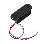 Boîtier à Pile 9v Horizontal Eq10 pour Basse avec Câble | Plastique Noir, Ressorts Métalliques et Clips, Ouverture Simple, Contact Stable pour Lutherie et Modding
