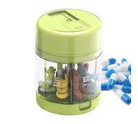 Boîtier à Pilules Portable,Trousse Quotidienne pour Comprimés - Porte-Médicaments 7 Compartiments avec Coupeur pour Suppléments, Sac à Main, Camping, Randonnée, Famille et Amis