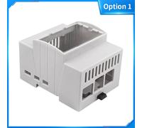 Boîtier ABS Raspberry Pi 5,coque Rail DIN,grand espace intérieur,boîte de protection Windows transparente,dissipateurs thermiques en option,refroidisseur actif pour RPi 5 - Type Option 1