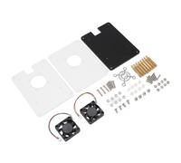 Boîtier acrylique transparent à 2 couches pour Raspberry Pi 5 avec ventilateur de refroidissement