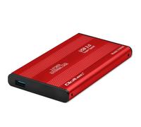 Boîtier aluminium Qoltec | Disque dur SSD 2,5" SATA3 | USB 3.0 | Rouge