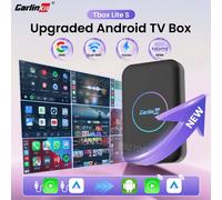 Boîtier Android TV Lite S CarlinKit pour voiture OEM, adaptateur sans fil CarPlay et Android Auto, sortie HD HDMI, double WiFi, boîte de streaming vidéo 2G 32G without HDMI