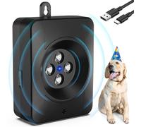 Boitier Anti Aboiement, 3 Modes Automatique Anti Aboiement Chien Voisin avec 4 Emetteurs à Ultrasons, Audio et Ultrasons Dispositif Anti-aboiement, Rechargeable et Etanche, Intérieur Extérieur