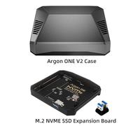 Boîtier Argon One V2 pour Raspberry Pi 4 modèle B,coque métallique en aluminium avec interrupteur d'alimentation,ventilateur de refroidissement,dissipateurs de chaleur - Type Case-NVME