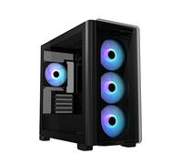 Boîtier ASUS A23 Plus TG ARGB Black microATX (Ventilateurs ARGB préinstallés, Panneau Avant en Maille, Compatible avec Cartes mères avec Ports cachés, radiateurs 360 mm, Cartes Graphiques 380 mm)