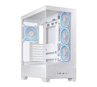 Boîtier ATX ASUS A31 Plus TG ARGB White (Cartes mères à connecteurs cachés, radiateurs de 360 mm et Cartes Graphiques de 380 mm, Quatre Ventilateurs ARGB préinstallés, Gestion des câbles soignée)