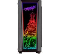 Mars Gaming MCART, Boîtier PC Gaming ATX, Double Verre Trempé à Dessiner, ARGB 12 Modes, Ventilateur 12 cm, Noir