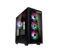Kolink Boîtier PC Observatory Y AMD – Midi Tower, 4 ventilateurs ARGB préinstallés, verre