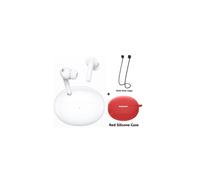 (Boîtier blanc et rouge) Écouteurs Enco Air 2 Pro TWS Bluetooth 5.2 à réduction active du bruit, autonomie de