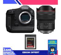 Boitier Canon EOS R1 + RF 10-20mm f/4 L IS STM + 1 SanDisk 128GB Extreme PRO CFexpress Type B + Ebook 'Devenez Un Super Photographe