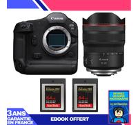 Boitier Canon EOS R1 + RF 10-20mm f/4 L IS STM + 2 SanDisk 64GB Extreme PRO CFexpress Type B + Ebook 'Devenez Un Super Photographe