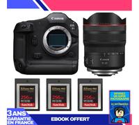 Boitier Canon EOS R1 + RF 10-20mm f/4 L IS STM + 3 SanDisk 256GB Extreme PRO CFexpress Type B + Ebook 'Devenez Un Super Photographe
