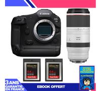 Boitier Canon EOS R1 + RF 100-500mm f/4.5-7.1 L IS USM + 2 SanDisk 64GB Extreme PRO CFexpress Type B + Ebook 'Devenez Un Super Photographe