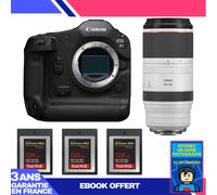 Boitier Canon EOS R1 + RF 100-500mm f/4.5-7.1 L IS USM + 3 SanDisk 128GB Extreme PRO CFexpress Type B + Ebook 'Devenez Un Super Photographe