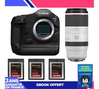 Boitier Canon EOS R1 + RF 100-500mm f/4.5-7.1 L IS USM + 3 SanDisk 512GB Extreme PRO CFexpress Type B + Ebook 'Devenez Un Super Photographe