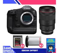 Boitier Canon EOS R1 + RF 135mm f/1.8 L IS USM + 3 SanDisk 128GB Extreme PRO CFexpress Type B + 3 Canon LP-E19 + Ebook 'Devenez Un Super Photographe