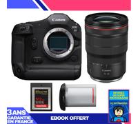 Boitier Canon EOS R1 + RF 15-35mm f/2.8 L IS USM + 1 SanDisk 512GB Extreme PRO CFexpress Type B + Canon LP-E19 + Ebook 'Devenez Un Super Photographe