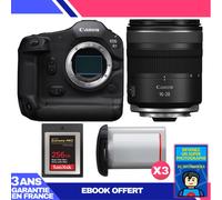 Boitier Canon EOS R1 + RF 16-28mm f/2.8 IS STM + 1 SanDisk 256GB Extreme PRO CFexpress Type B + 3 Canon LP-E19 + Ebook 'Devenez Un Super Photographe
