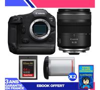 Boitier Canon EOS R1 + RF 16-28mm f/2.8 IS STM + 1 SanDisk 64GB Extreme PRO CFexpress Type B + 2 Canon LP-E19 + Ebook 'Devenez Un Super Photographe