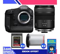 Boitier Canon EOS R1 + RF 16-28mm f/2.8 IS STM + 2 SanDisk 128GB Extreme PRO CFexpress Type B + 2 Canon LP-E19 + Ebook 'Devenez Un Super Photographe