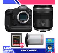 Boitier Canon EOS R1 + RF 16-28mm f/2.8 IS STM + 3 SanDisk 512GB Extreme PRO CFexpress Type B + Canon LP-E19 + Ebook 'Devenez Un Super Photographe