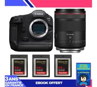 Boitier Canon EOS R1 + RF 20mm f/1.4 L VCM + 3 SanDisk 64GB Extreme PRO CFexpress Type B + Ebook 'Devenez Un Super Photographe