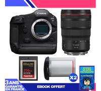 Boitier Canon EOS R1 + RF 24-70mm f/2.8 L IS USM + 1 SanDisk 256GB Extreme PRO CFexpress Type B + 2 Canon LP-E19 + Ebook 'Devenez Un Super Photographe