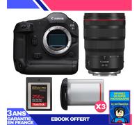 Boitier Canon EOS R1 + RF 24-70mm f/2.8 L IS USM + 1 SanDisk 256GB Extreme PRO CFexpress Type B + 3 Canon LP-E19 + Ebook 'Devenez Un Super Photographe