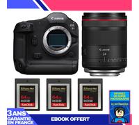 Boitier Canon EOS R1 + RF 24mm f/1.4 L VCM + 3 SanDisk 64GB Extreme PRO CFexpress Type B + Ebook 'Devenez Un Super Photographe