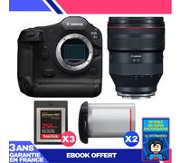Boitier Canon EOS R1 + RF 28-70mm f/2 L USM + 3 SanDisk 256GB Extreme PRO CFexpress Type B + 2 Canon LP-E19 + Ebook 'Devenez Un Super Photographe
