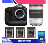 Boitier Canon EOS R1 + RF 70-200mm f/4 L IS USM + 3 SanDisk 128GB Extreme PRO CFexpress Type B + Ebook 'Devenez Un Super Photographe