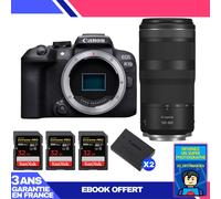 Boitier Canon EOS R10 + RF 100-400mm F5.6-8 IS USM + 3 SanDisk 32GB Extreme PRO UHS-II SDXC 300 MB/s + 2 Canon LP-E17 + Ebook 'Devenez Un Super Photographe