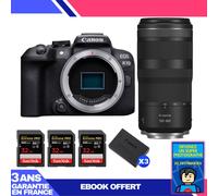 Boitier Canon EOS R10 + RF 100-400mm F5.6-8 IS USM + 3 SanDisk 32GB Extreme PRO UHS-II SDXC 300 MB/s + 3 Canon LP-E17 + Ebook 'Devenez Un Super Photographe