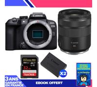Boitier Canon EOS R10 + RF 85mm F2 Macro IS STM + 1 SanDisk 32GB Extreme PRO UHS-II SDXC 300 MB/s + 2 Canon LP-E17 + Ebook 'Devenez Un Super Photographe