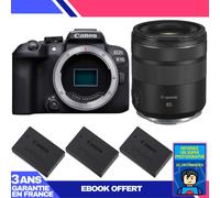 Boitier Canon EOS R10 + RF 85mm F2 Macro IS STM + 3 Canon LP-E17 + Ebook 'Devenez Un Super Photographe